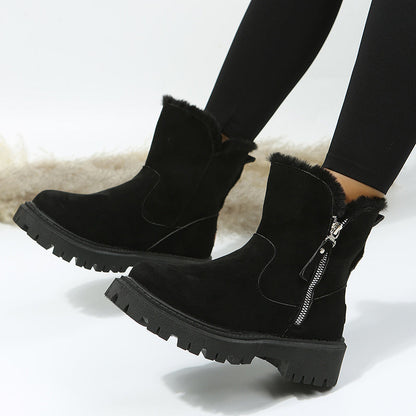 Julia – Women's Plush Snow Boots with Faux Suede