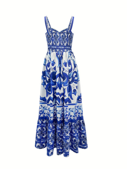 Sabrina - Elegant Summer Dress with V-Neck and Floral Print for Women