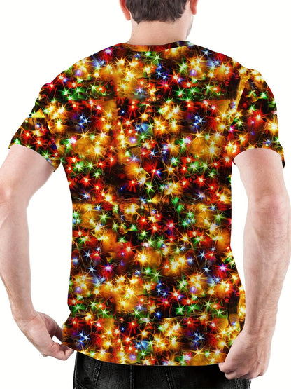 Mike - T-Shirt with 3D Christmas Santa Claus Print for Men