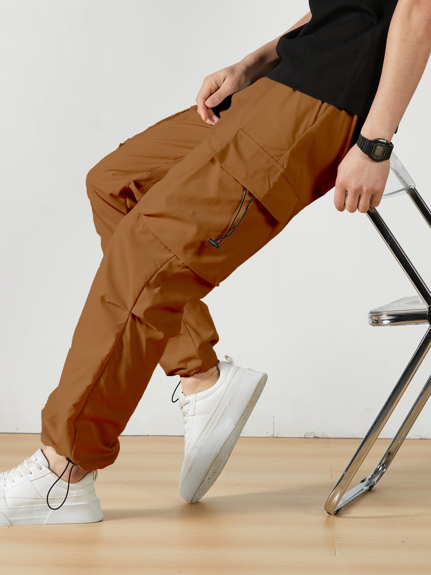 William - Casual Cargo Pants with Flap Pockets and Straight Leg for Men