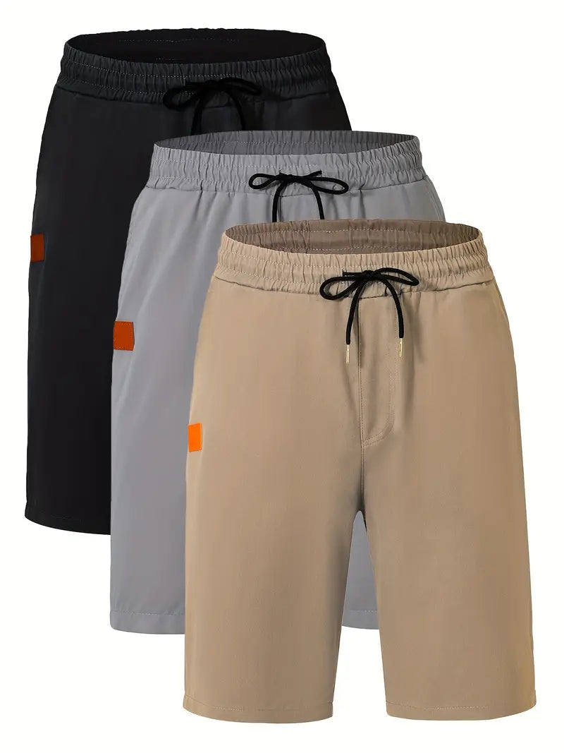 Willian - 3 Pieces Sports Drawstring Shorts Set for Men