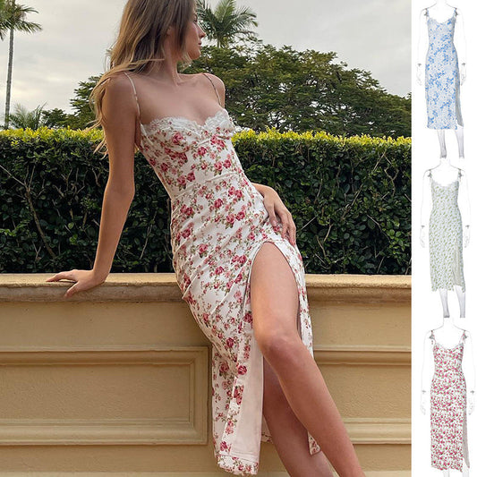 Robyn – Elegant Floral Slit Dress