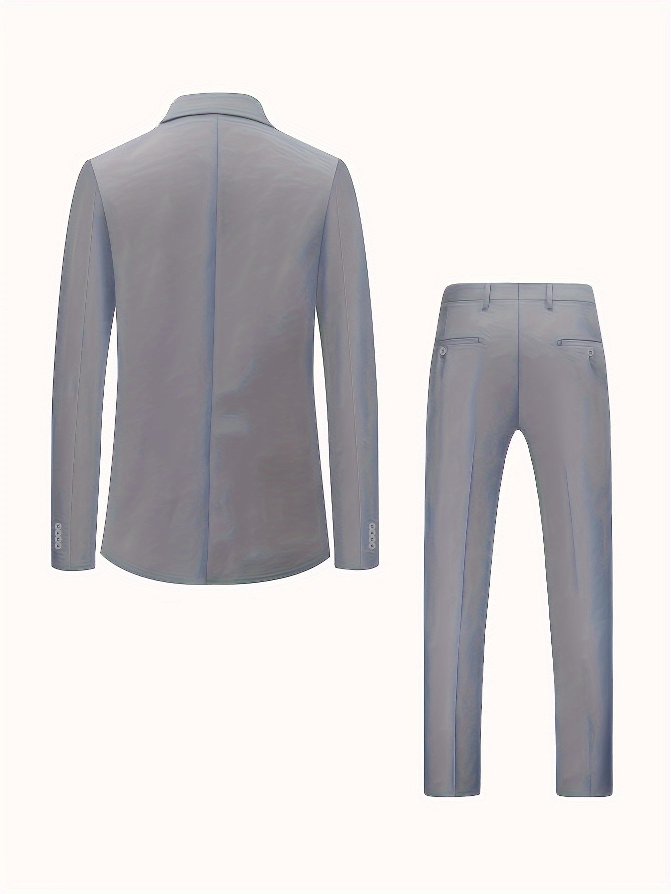 Sean – Men's Solid Single-Breasted Suit Set