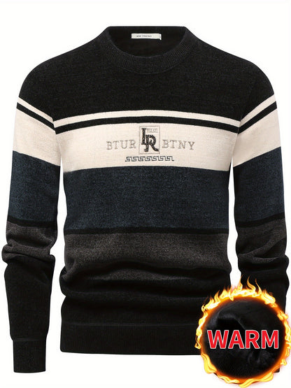 Ricky – Casual Loose Knit Sweater with Alphabet Pattern