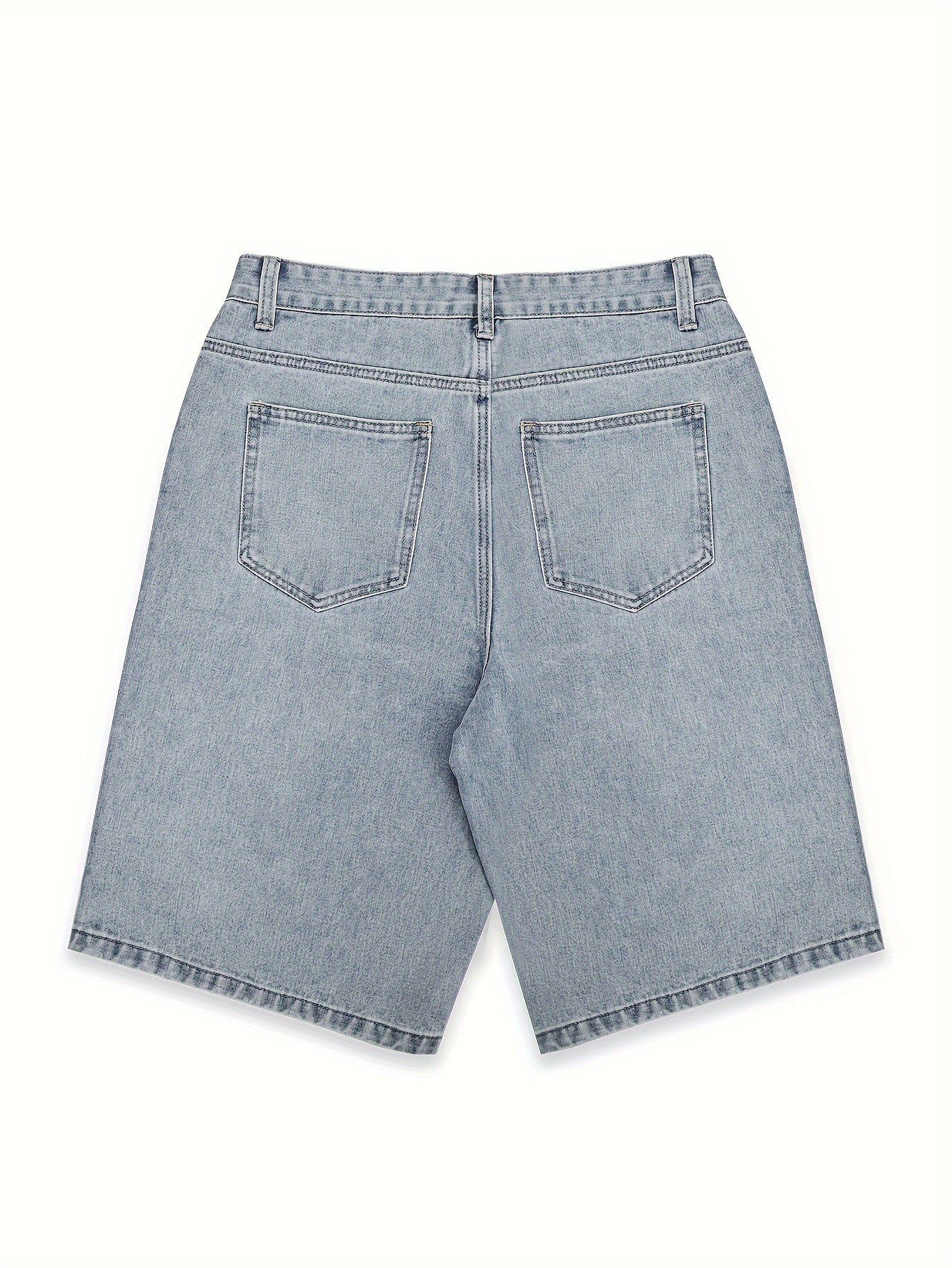 Mark - Denim Barrel Shorts with Pockets for Men