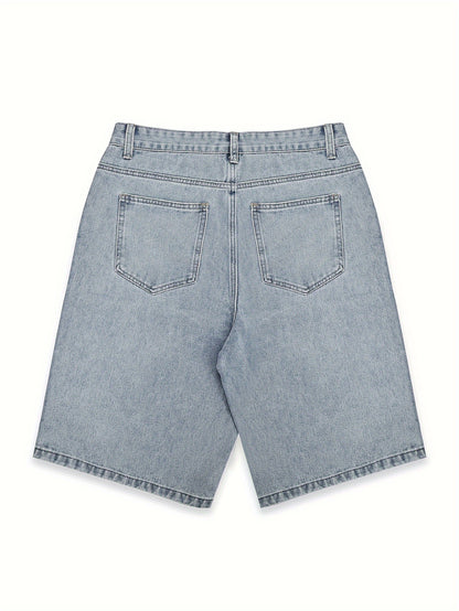 Mark - Denim Barrel Shorts with Pockets for Men