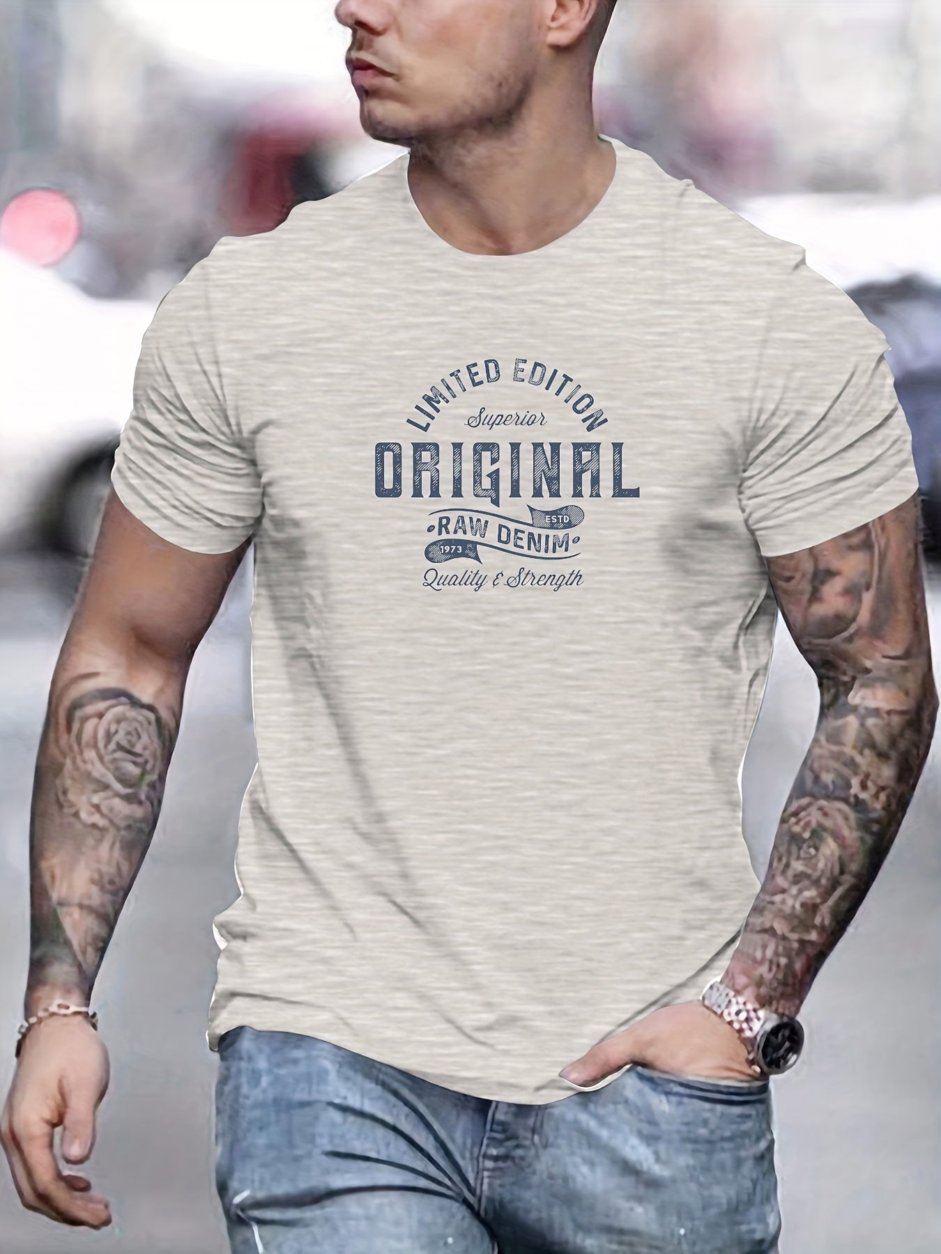 George - Casual Summer T-Shirt with ORIGINAL Graphic Print for Men