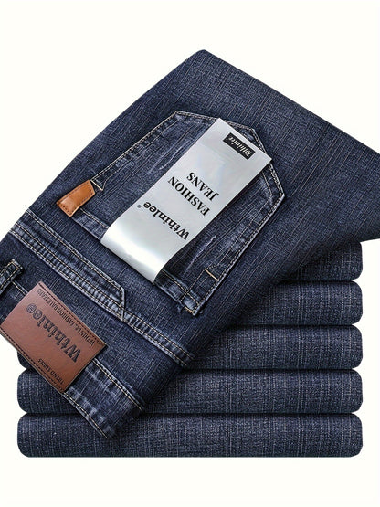 Johnson - Denim Jeans with Slightly Stretch and Straight Leg for Men