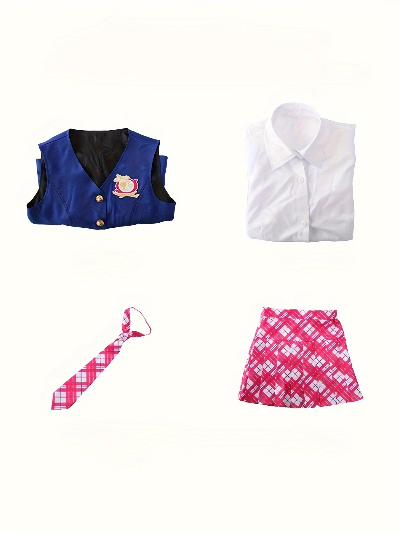 Heather – Women's Cosplay Schoolgirl Outfit with Plaid Skirt