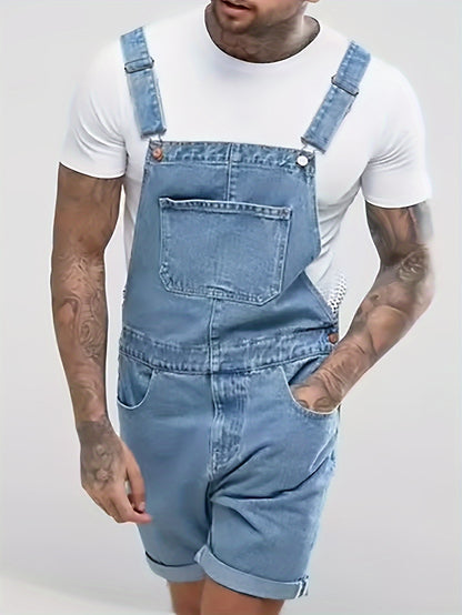 Edward – Men's Slim Fit Denim Overalls