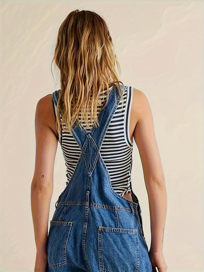 Lola - Casual Style Denim Overalls with Relaxed Fit and Pockets for Women