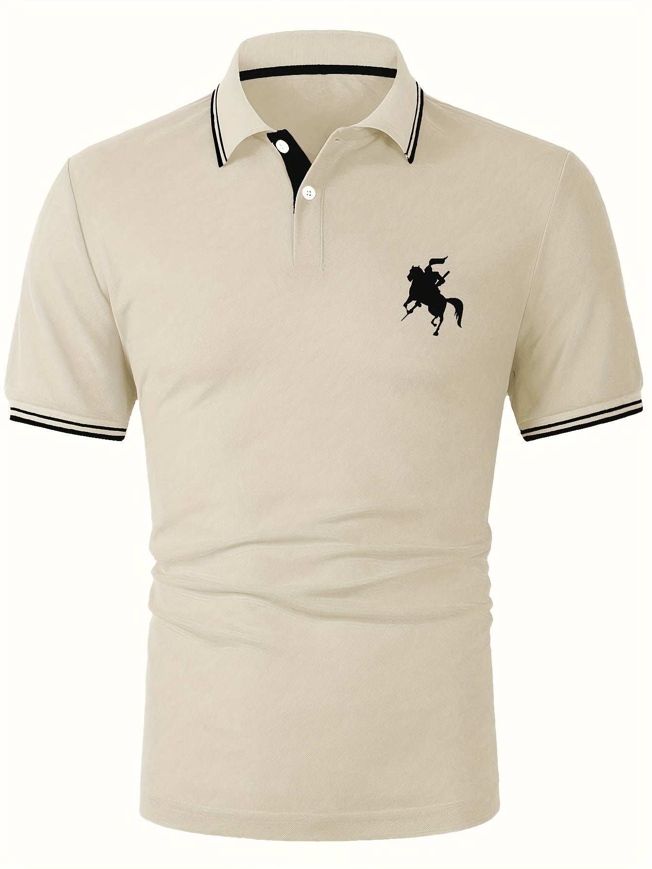 Nicholas - Polo Shirt with Horse Riding Knight Logo for Men