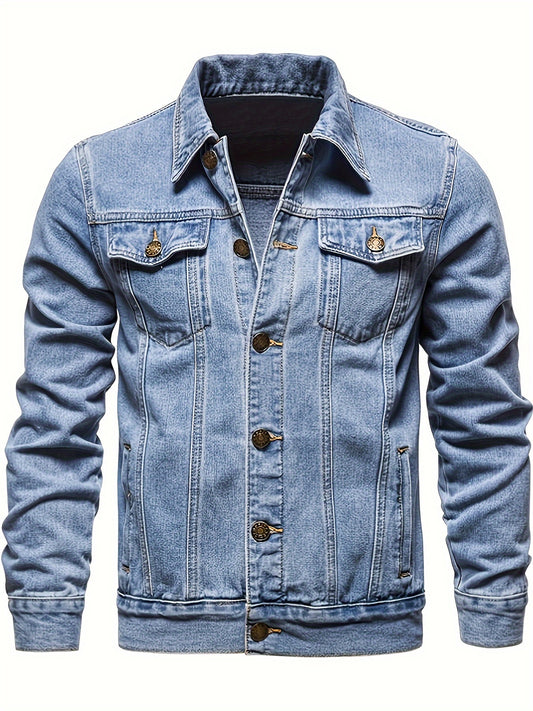 Noel – Men's Casual Denim Jacket with Button Up Design