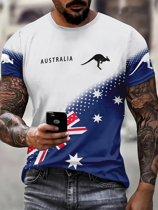 Shane – Men's 3D Kangaroo Print T-Shirt