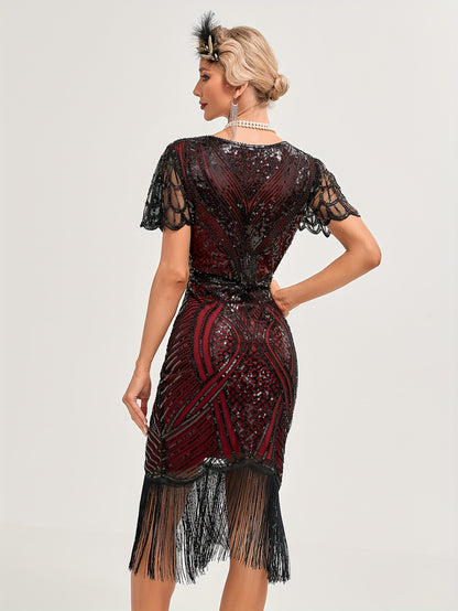 Julie –  Flapper Dress with Sequin Fringe