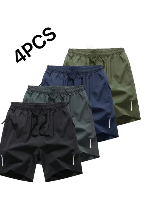 Allan - 4 Pieces Quick-Dry Athletic Shorts for Men