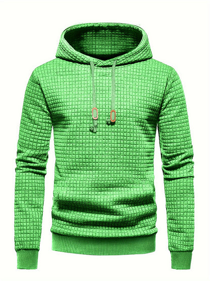 Marvin - Hoodie with Waffle Pattern with Kangaroo Pocket for Men