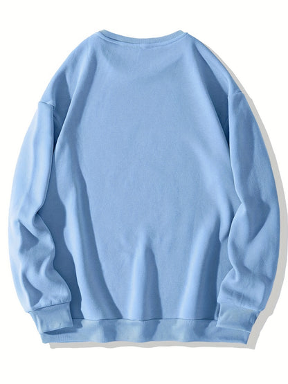 Owen – Men's Solid Color Crew Neck Fleece Sweatshirt