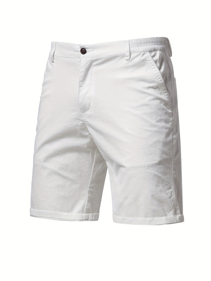 Michael - Classic Chino Short with Slant Pockets and Elastic Waist for Men