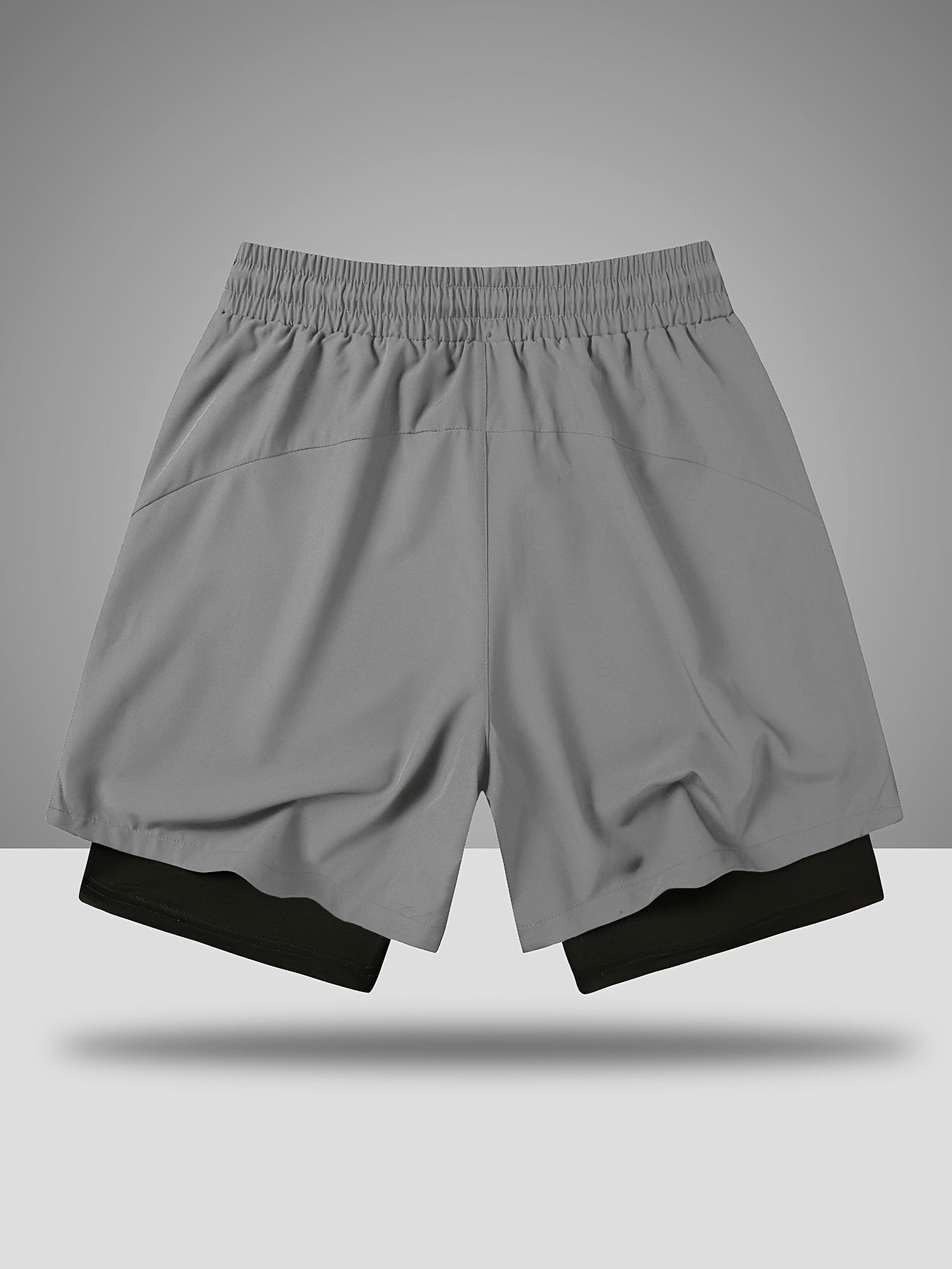 Theodore - 2-in-1 Double Layer Training Shorts with Drawstring for Men