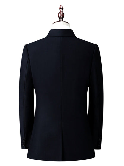 Thomas - Business Suit with Notch Lapel Collar Two Button Blazer and Regular Fit Suit Pants for Men