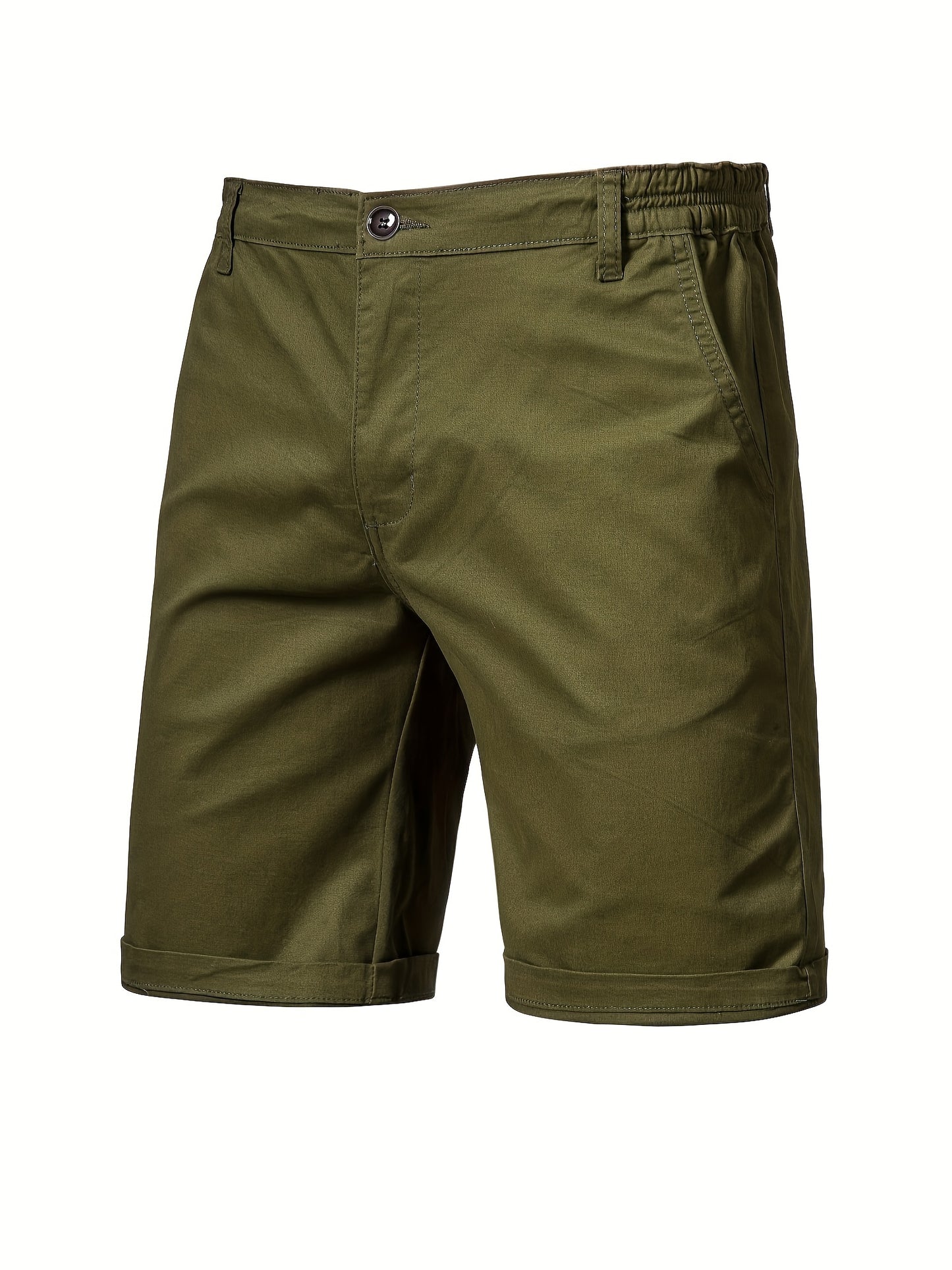 Michael - Classic Chino Short with Slant Pockets and Elastic Waist for Men