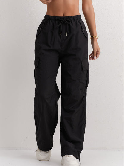 Giselle - Casual Cargo Pants with Slant Pockets and Straight Leg for Women