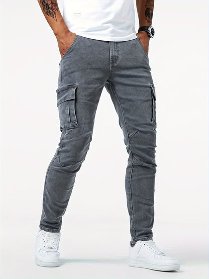 Dewayne - Casual Denim Jeans with Multi Pocket and High Stretch for Men