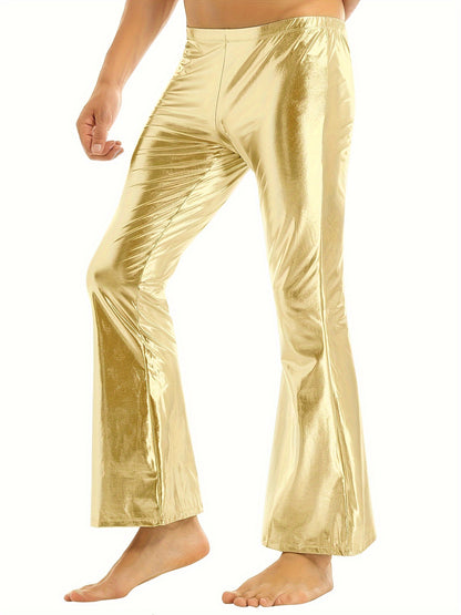 Jeffrey – Men's Shining Flare Leg Pants