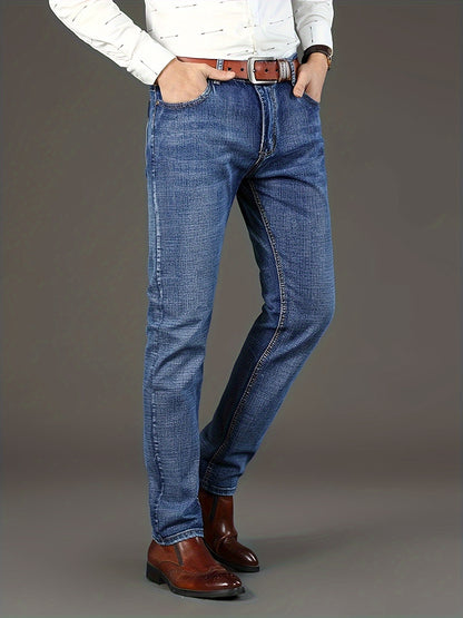 Johnson - Denim Jeans with Slightly Stretch and Straight Leg for Men