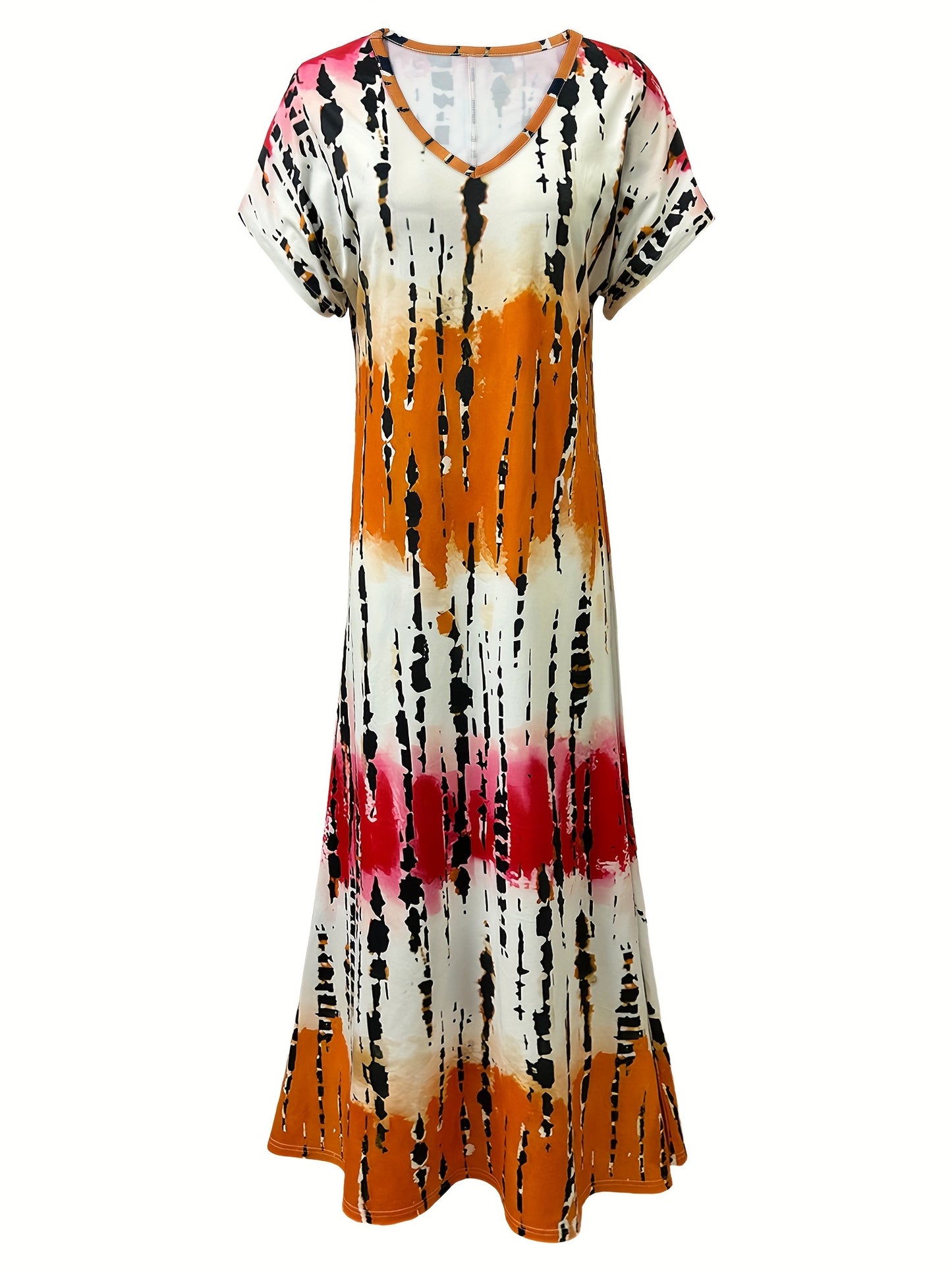 Lea - Tie Dye V-Neck Dress for Women