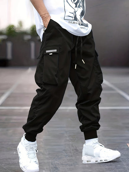 Earl - Trendy Cargo Pants with Pockets and Drawstring for Men