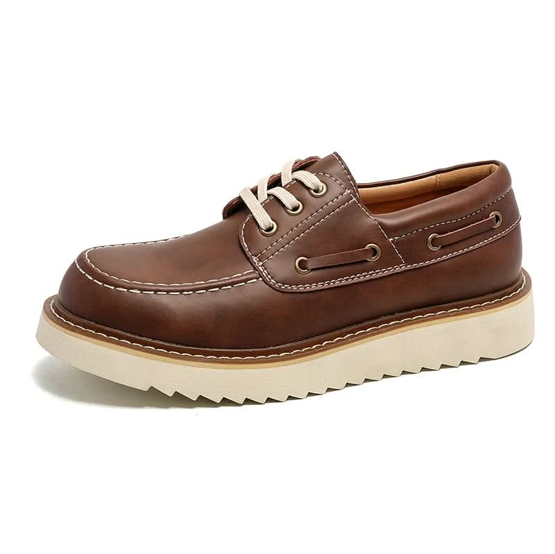 Miles - Men's Casual Leather Boat Shoes