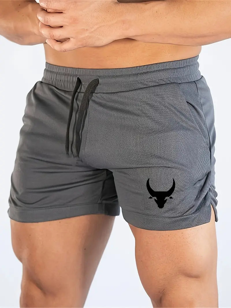 Lito - Muscle Fitness Traning Shorts with Printed Geometric Pattern for Men