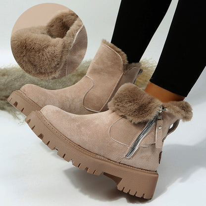 Julia – Women's Plush Snow Boots with Faux Suede