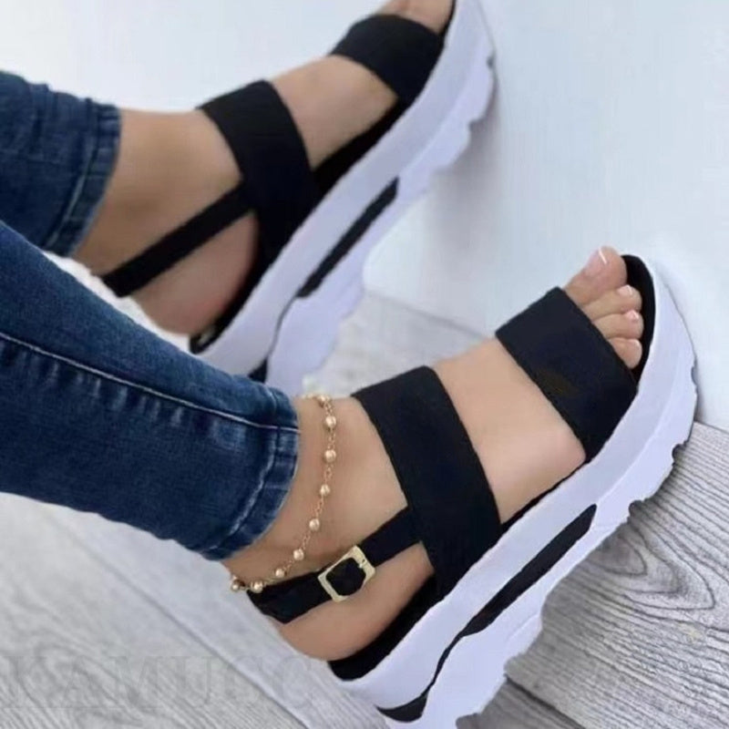 Zoe – Women's Casual Buckle Platform Sandals