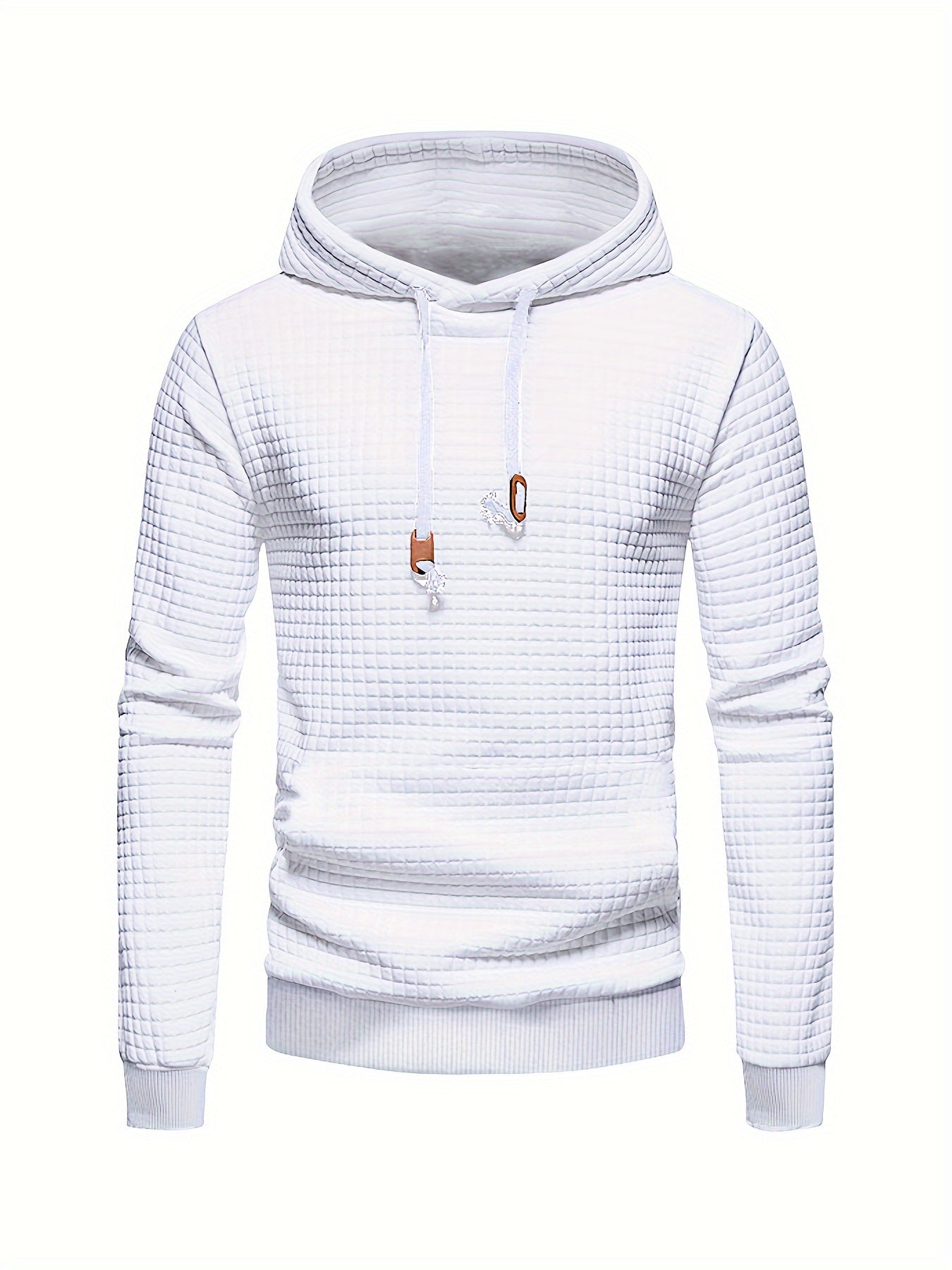 Marvin - Hoodie with Waffle Pattern with Kangaroo Pocket for Men