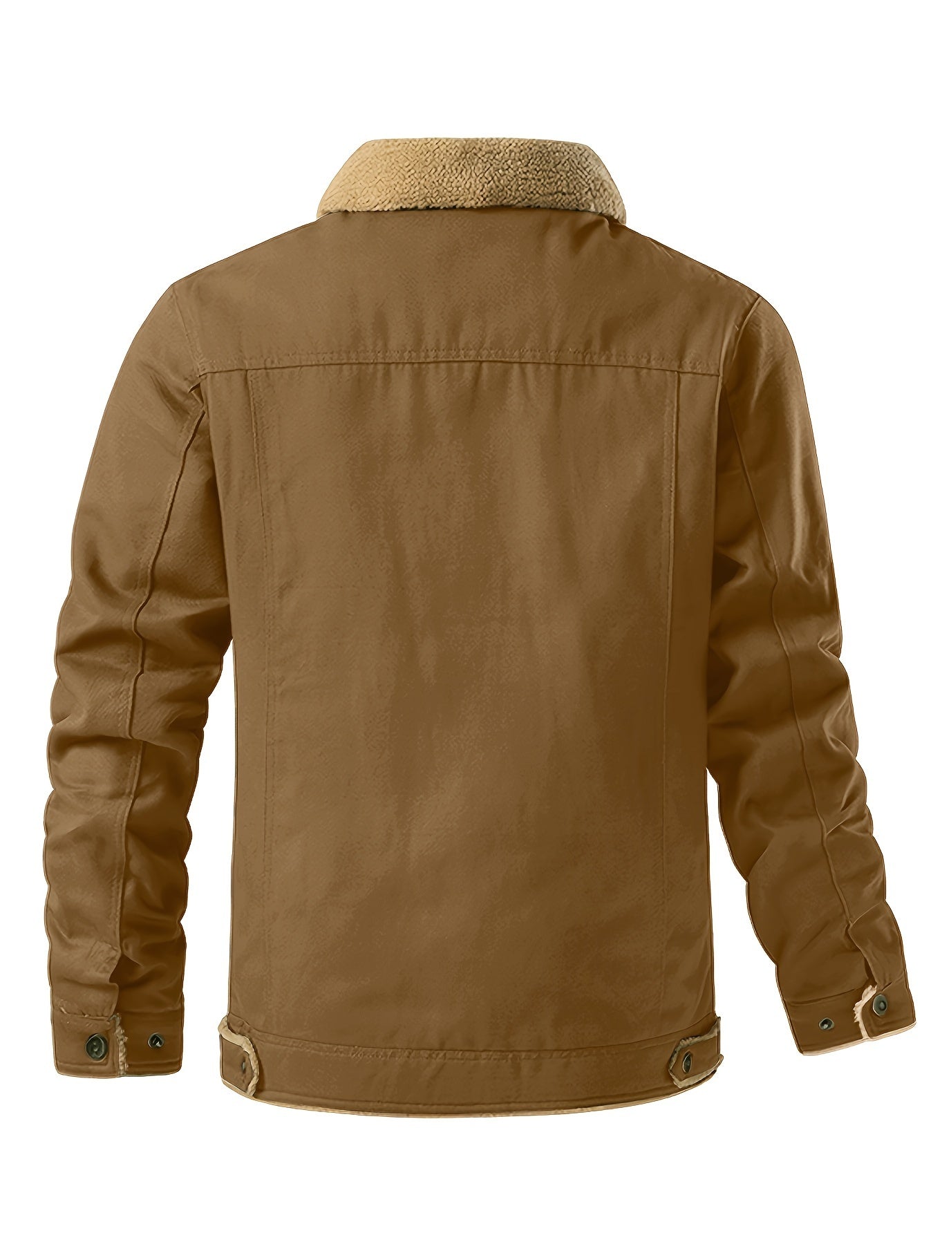 Christopher - Casual Warm Fleece Jacket with Flap Pocket and Button Up for Men