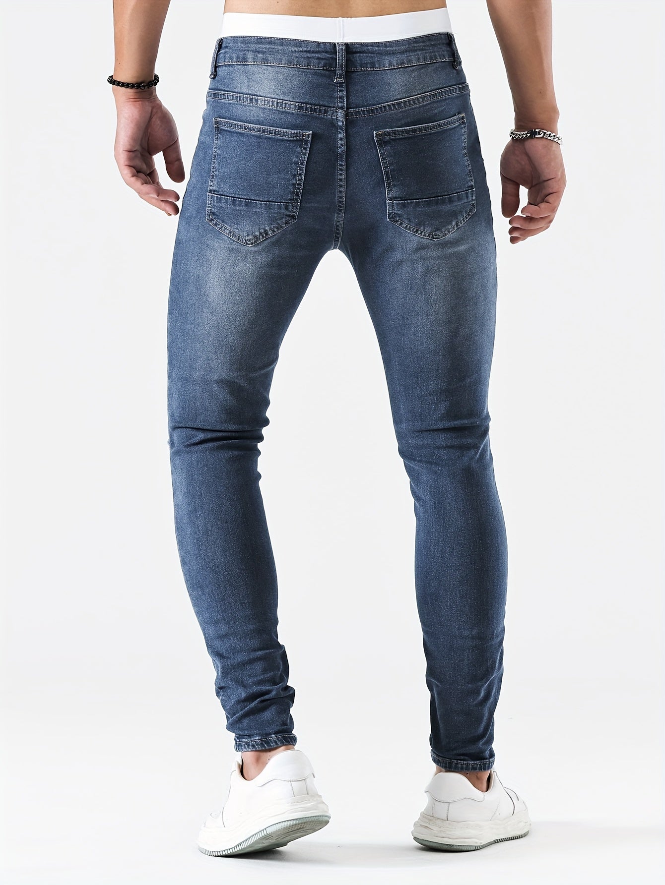 Henry - Slim Fit Ripped Jeans with Street Style and Medium Stretch for Men