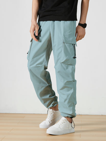 William - Casual Cargo Pants with Flap Pockets and Straight Leg for Men