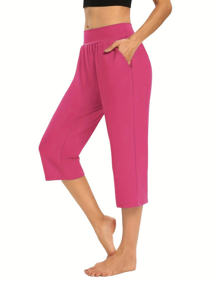 Adeline- Elastic Waist Cropped Pants for Women