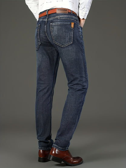 Johnson - Denim Jeans with Slightly Stretch and Straight Leg for Men