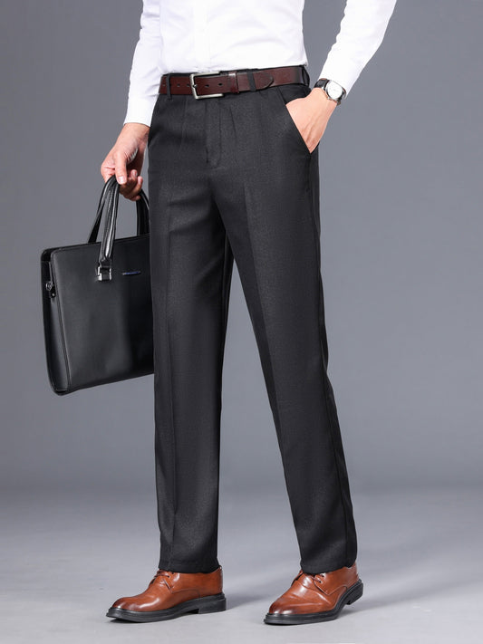 Robert - Classic Trouser with Straight-Leg and Slant Pockets for Men