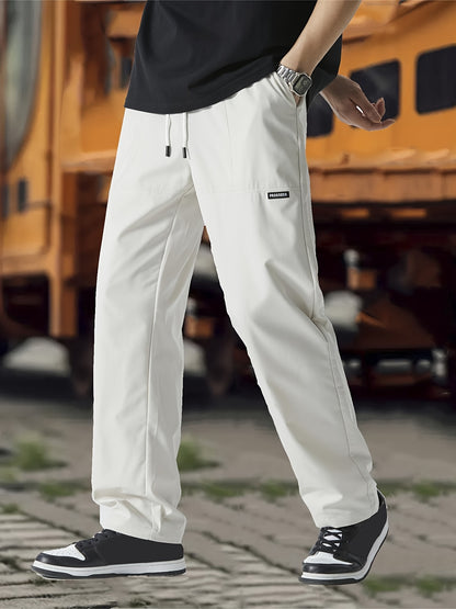 Asher - Straight Leg Jogger Pants with Waist Drawstring for Men