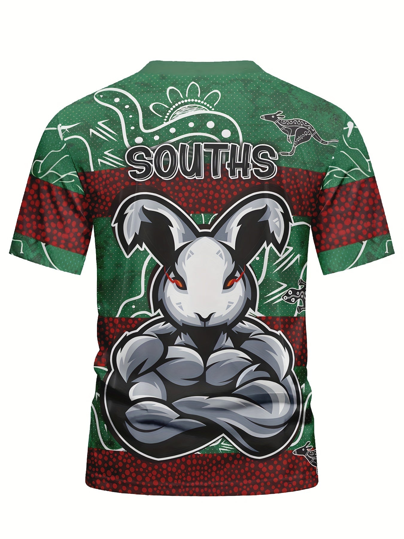 Timothy -  Casual T-Shirt with Souths Rabbit Muscle Print for Men