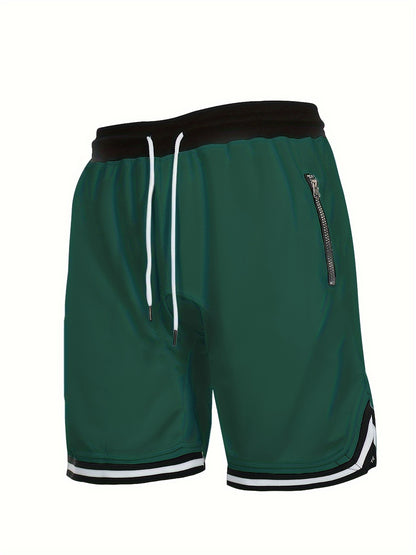 Elbert - 3pcs Basketball Shorts with Drawstring and Zip Pockets for Men