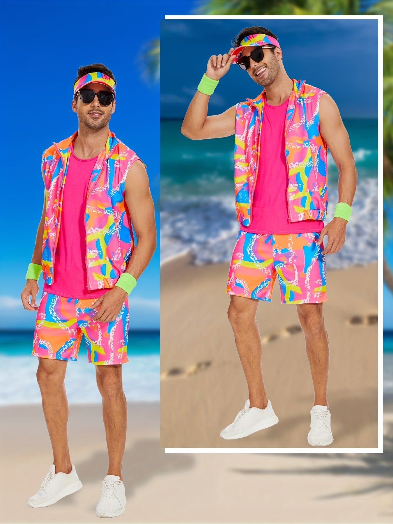 William - Retro Disco Style Swimwear Outfit Set for Men