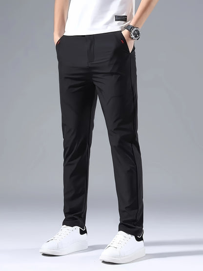 Denis – Men's Slim Fit Casual Pants with Embroidery