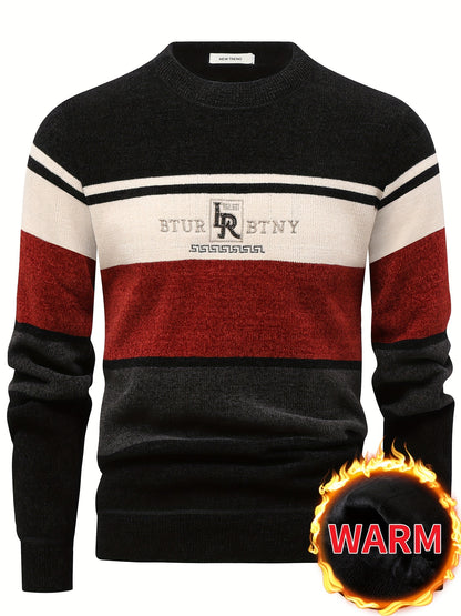 Ricky – Casual Loose Knit Sweater with Alphabet Pattern