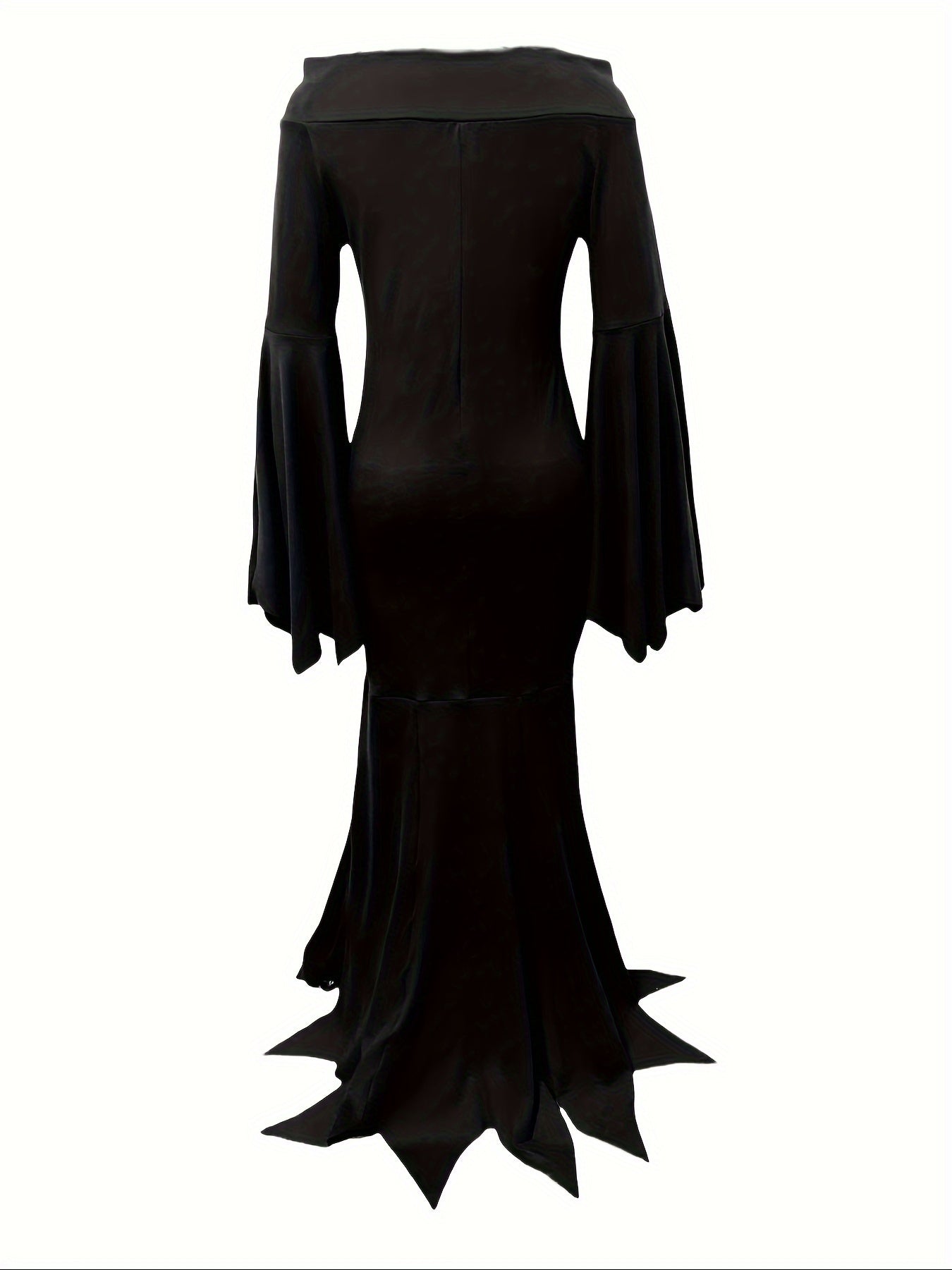 Helga - Vintage Gothic Off-Shoulder Mermaid Dress with Batwing Sleeves for Women